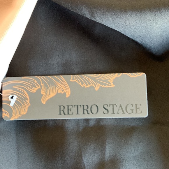 Retro Stage. Size L. Pink and Black. Butterfly Jumpsuit. - Picture 6 of 7